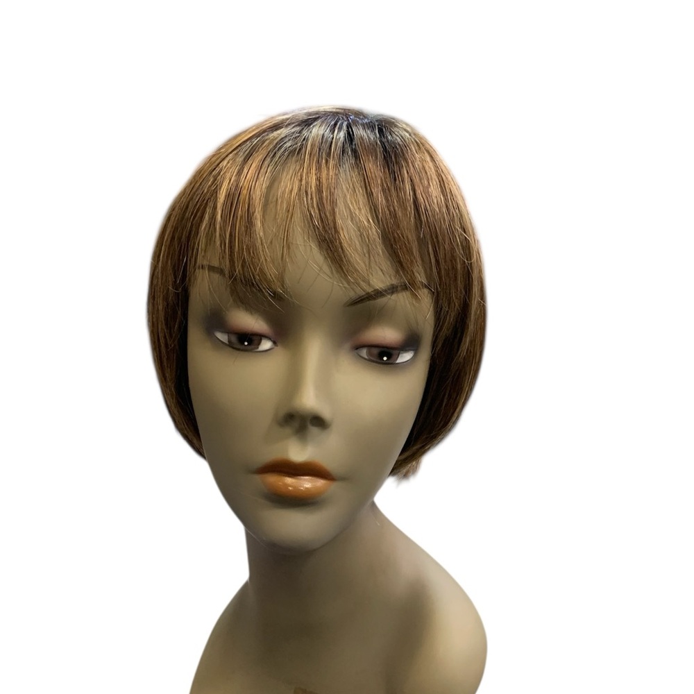 Raquel Welch Wig Short Brown Hair straight Light Lace Bob Bangs Layers womans - Picture 7 of 8